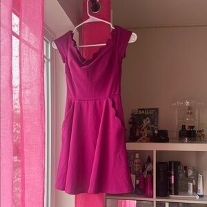 Fuchsia Cap Sleeve Dress